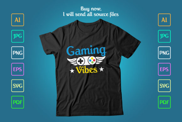 Gaming Vibes T-shirt Design: A Creative Asset for Modern Merchandise