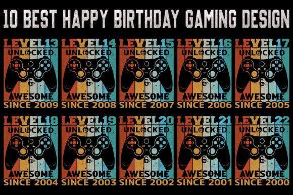 The Ultimate Happy Birthday Gaming T-shirt Bundle for Creators and Fans